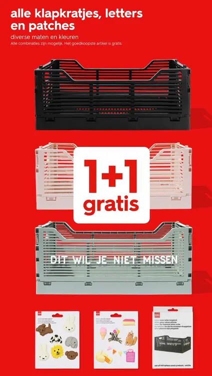 Aanbieding: Klapkratjes, letters en patches