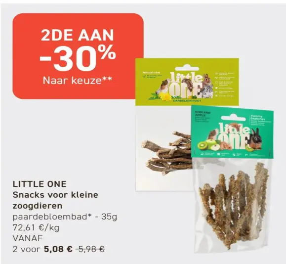 Promotie: Snacks voor kleine zoogdieren