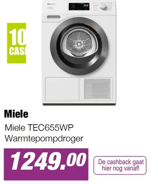 Aanbieding: Miele TEC655WP Warmtepompdroger