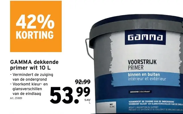 Promotie: dekkende primer wit