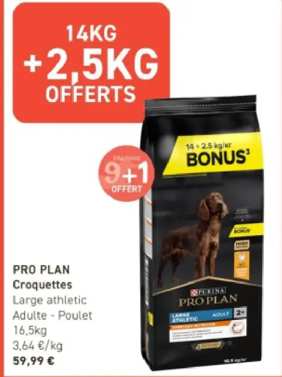 Offre: Croquettes Large athletic Adulte - Poulet
