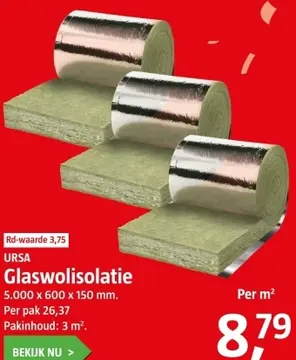 Aanbieding: Glaswolisolatie