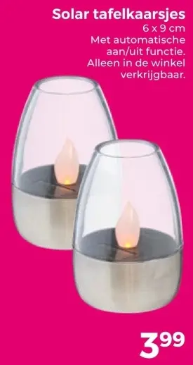 Aanbieding: Solar tafelkaarsjes