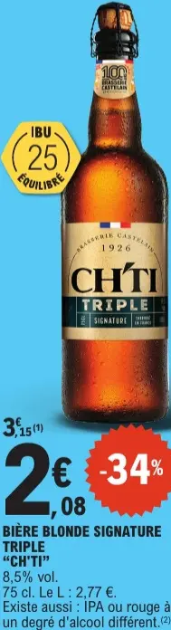 Offre: Ch'ti Bière Blonde Signature Triple Ch'ti