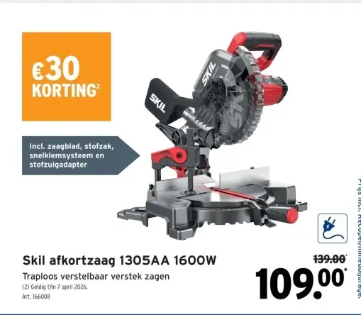 Promotie: afkortzaag 1305AA 1600W