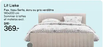 Offre: Lit Lieke - écru - 140x200 cm