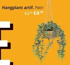 Aanbieding: Hangplant artif. Patri