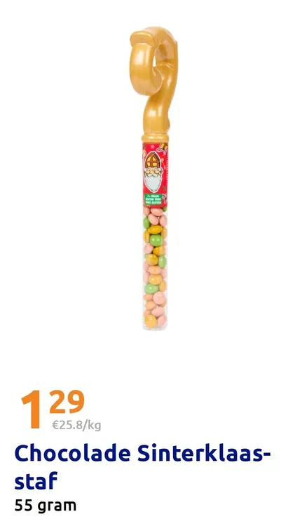 Promotie: Chocolade Sinterklaasstaf