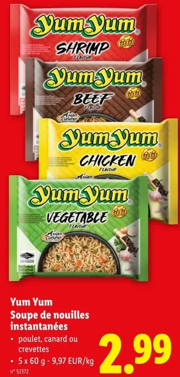 Offre: Soupe de nouilles instantanées