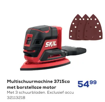 Promotie: Multischuurmachine 3715ca met borstelloze motor