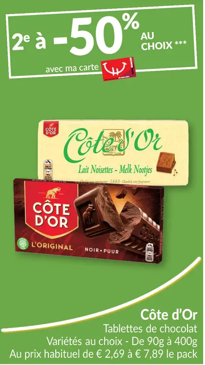 Offre: Tablettes de chocolat