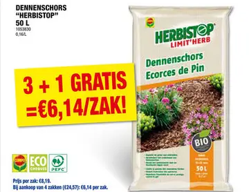 Aanbieding: Compo Herbistop dennenschors 15-25 mm 50l pinus sylvestris