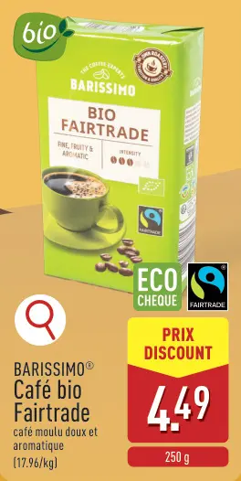 Offre: Café bio Fairtrade