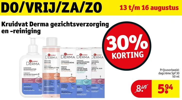 Aanbieding: Derma gezichtsverzorging en -reiniging