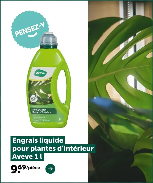 Offre: Engrais liquide pour plantes d'intérieur