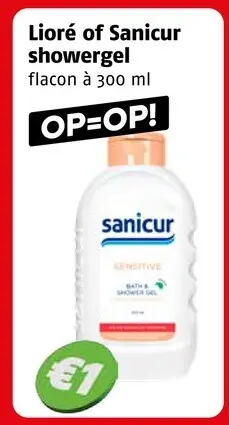 Aanbieding: Lioré of Sanicur showergel