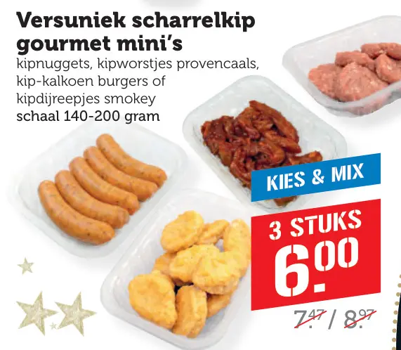 Aanbieding: Versuniek scharrelkip gourmet mini's