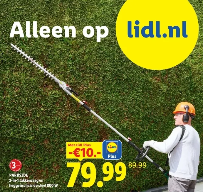 Aanbieding: 2-in-1 takkenzaag en heggenschaar op steel