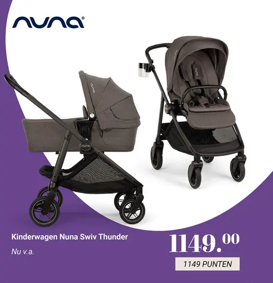 Aanbieding: Kinderwagen Nuna Swiv Thunder