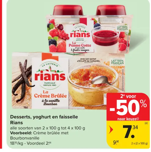 Promotie: Desserts, yoghurt en faisselle