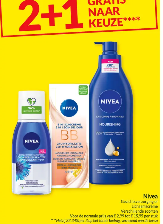Aanbieding: Nivea Gezichtsverzorging of Lichaamscrème