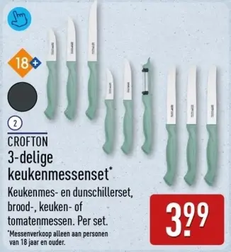 Aanbieding: 3-delige keukenmessenset