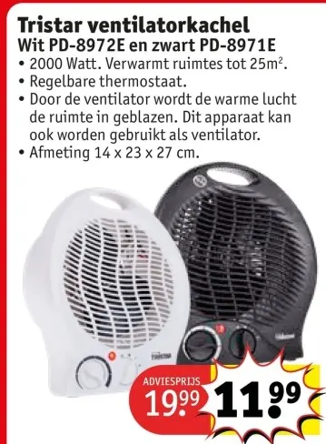 Aanbieding: Tristar ventilatorkachel