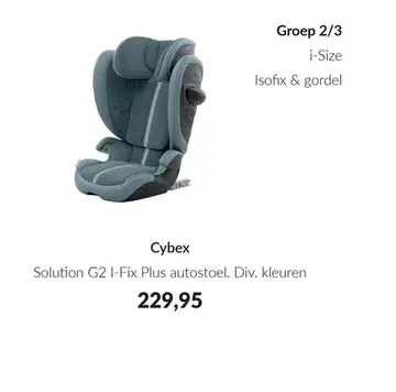 Aanbieding: Cybex Solution G2 I-Fix Plus Autostoeltje