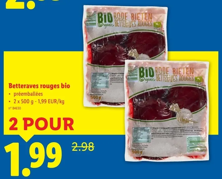 Offre: Betteraves rouges bio