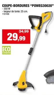 Offre: Powerplus EG POWEG30020 coupe-bordures électrique 350W 25cm