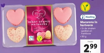 Aanbieding: Macarons in hartvorm