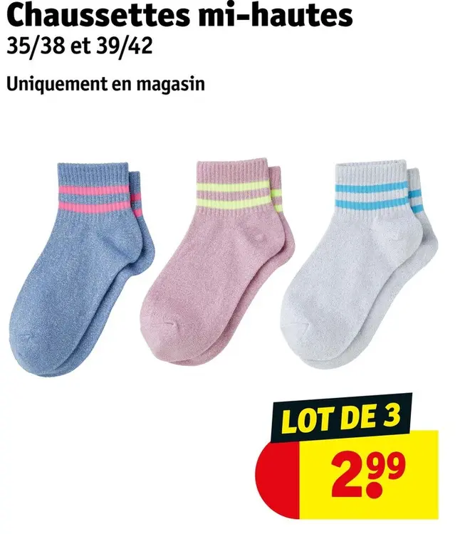 Offre: Chaussettes mi-hautes