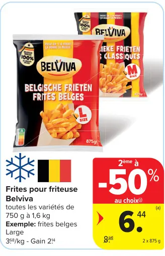 Offre: Frites pour friteuse