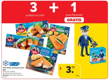 Offre: Fish sticks et poisson pané