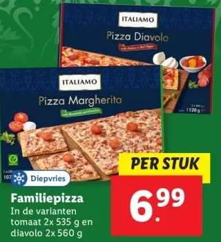 Aanbieding: Familiepizza