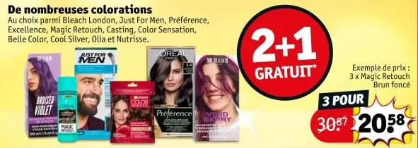 Offre: De nombreuses colorations