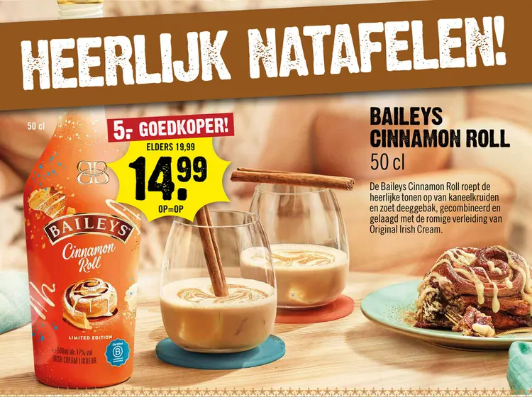 Aanbieding: Baileys Cinnamon Roll 50 cl