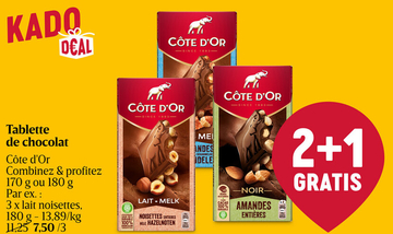 Offre: Tablette de chocolat