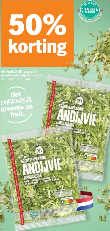 Aanbieding: Andijvie fijngesneden grootverpakking