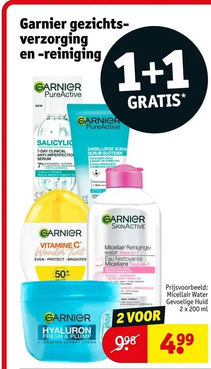 Aanbieding: Garnier gezichtsverzorging en -reiniging