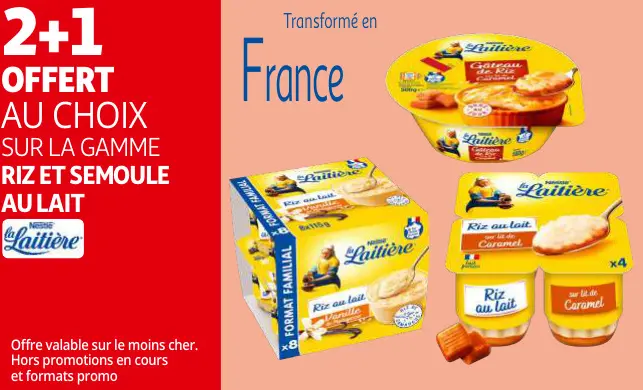 Promotie: Riz et semoule au lait