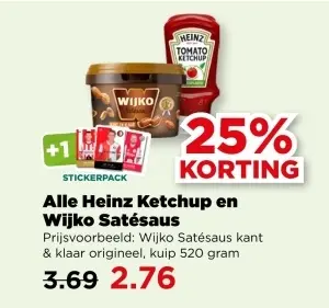 Aanbieding: Alle Heinz Ketchup en Wijko Satésaus