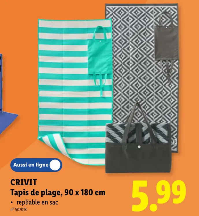 Offre: Tapis de plage