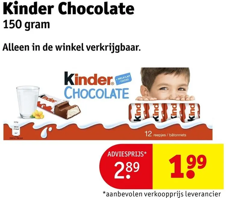 Aanbieding: Kinder Chocolate
