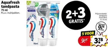 Aanbieding: Aquafresh tandpasta