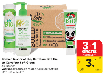 Aanbieding: Gamma Nectar of Bio, Carrefour Soft Bio en Carrefour Soft Green