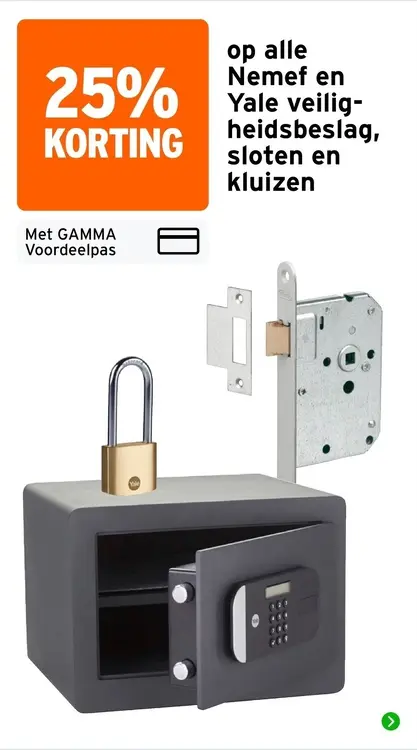 Aanbieding: Veiligheidsbeslag, sloten en kluizen