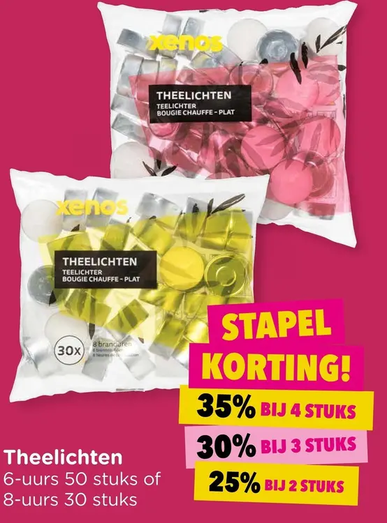 Aanbieding: Xenos Theelichten