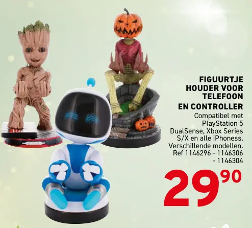 Aanbieding: Figuurtje houder voor telefoon en controller