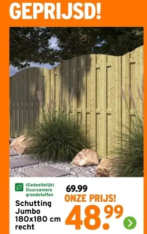 Aanbieding: Schutting Jumbo